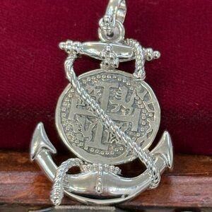 Atocha Shipwreck Coin Pendant in Anchor setting